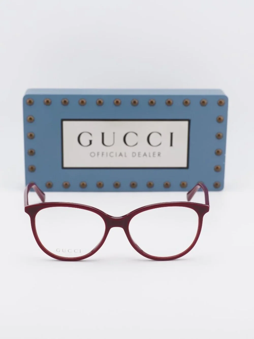 Gucci GG0550O 011 Cat Eye Eyeglasses - Burgundy 53mm